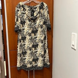 NWT Style & Co tan and black cowled neck dress in size large